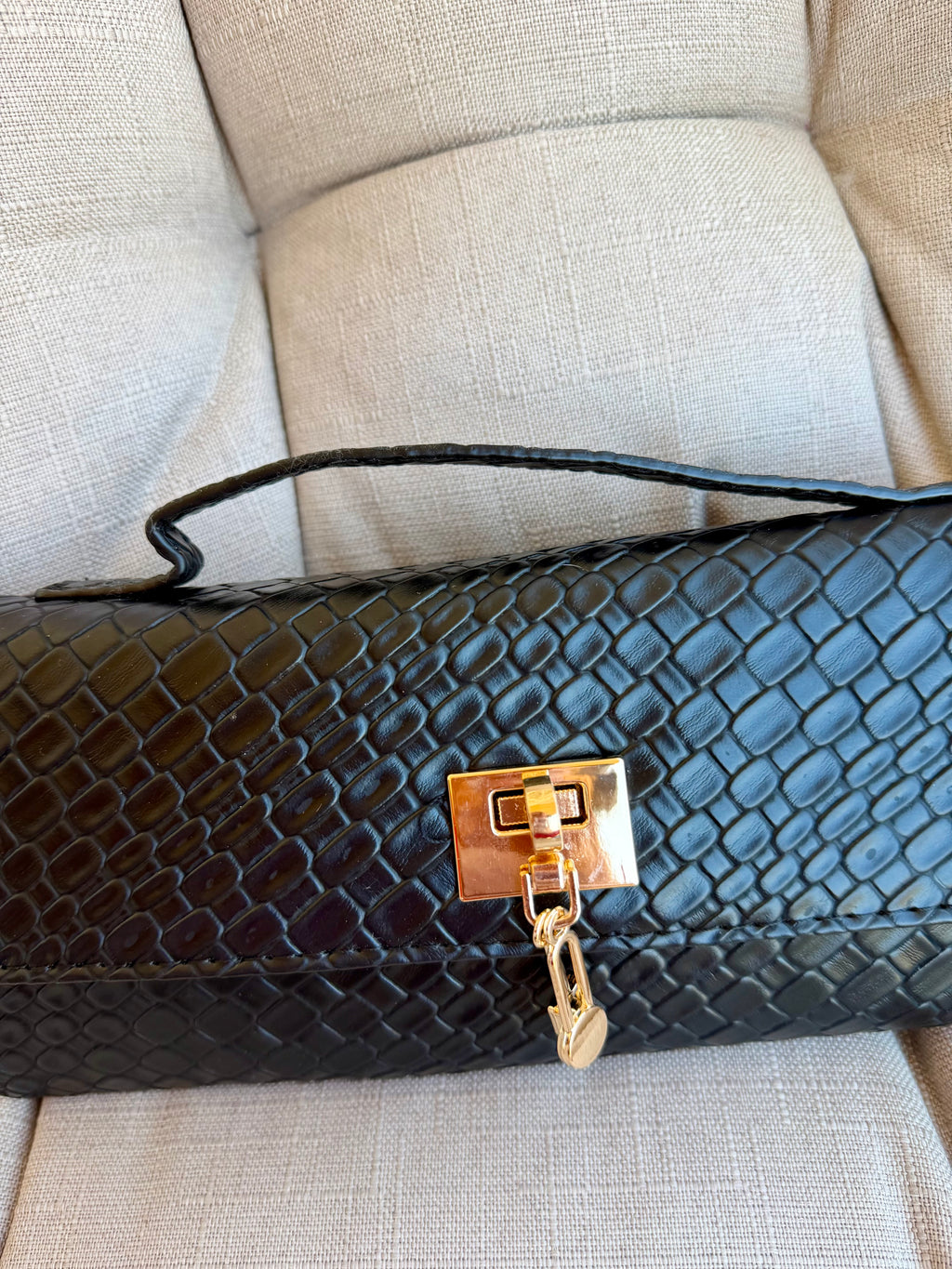Black Weave Clutch