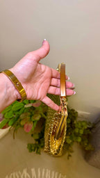 Gold Woven Mini Handbag