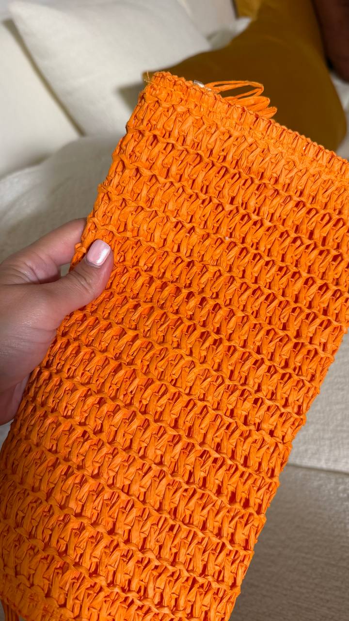 Orange Straw Fringe