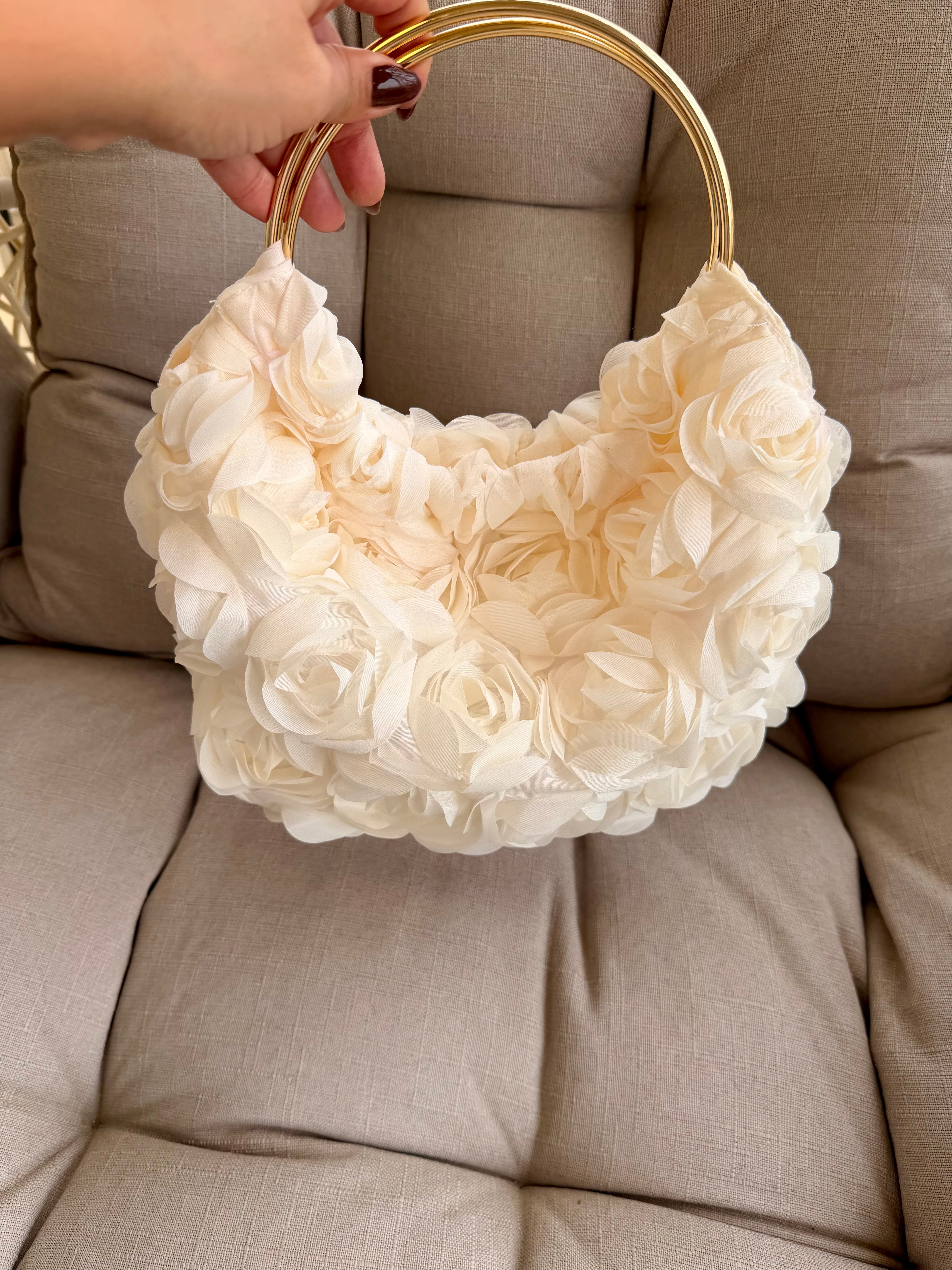 White Rose Bloom Bag