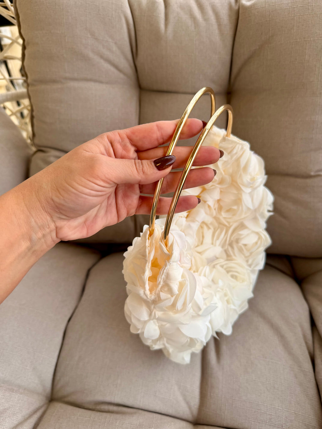 White Rose Bloom Bag