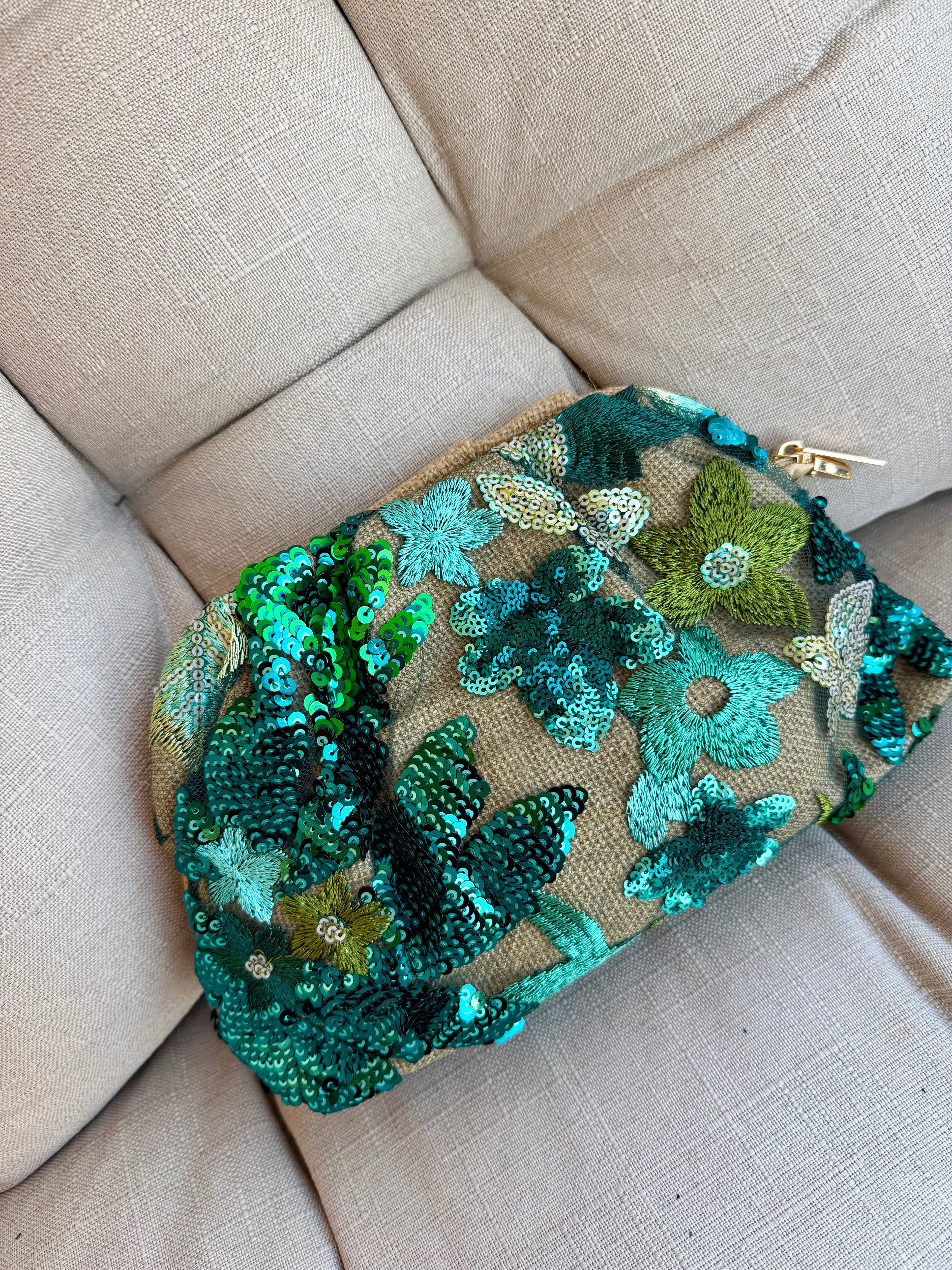 Emerald Bloom Clutch