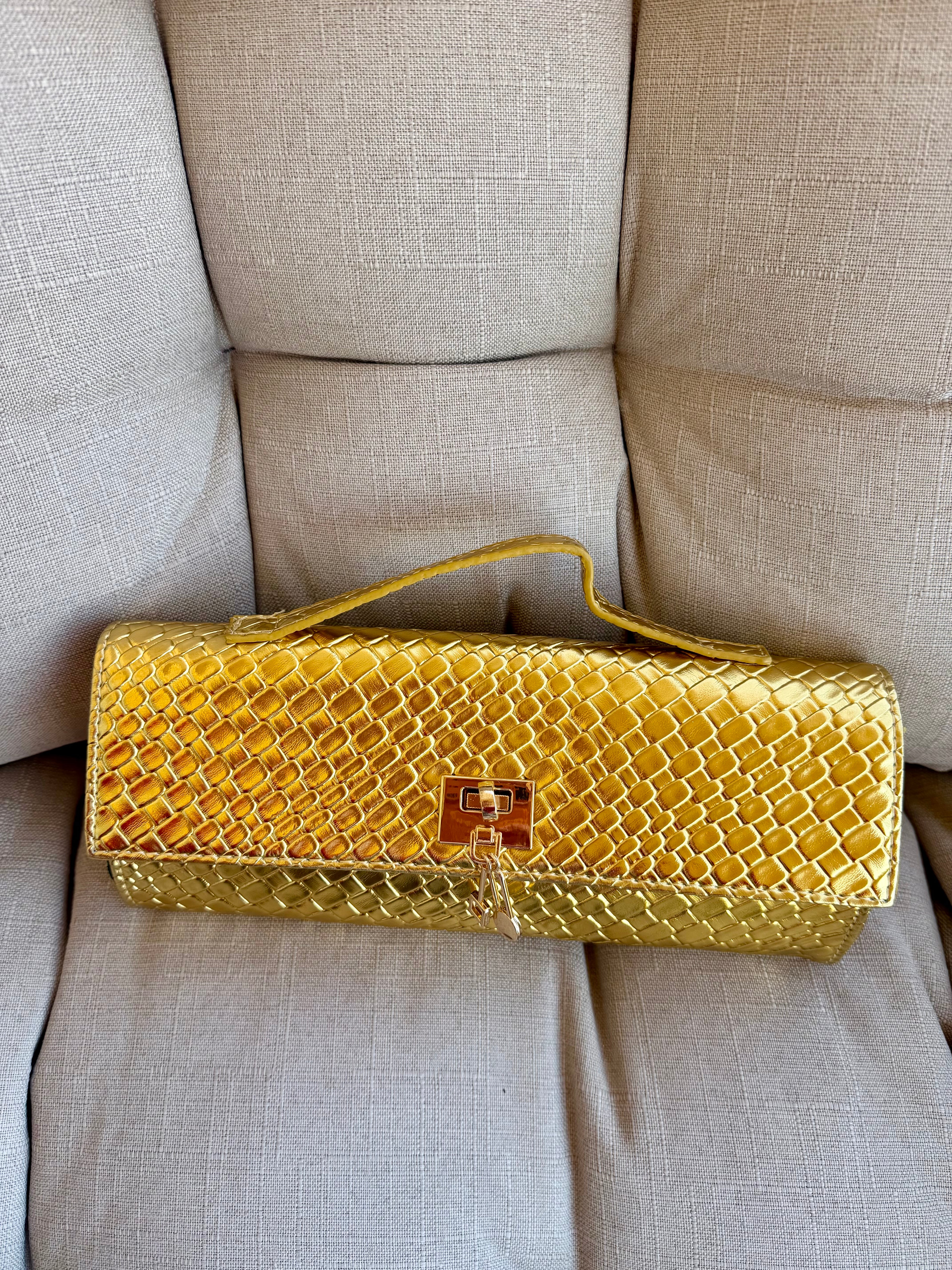 Golden Square Clutch