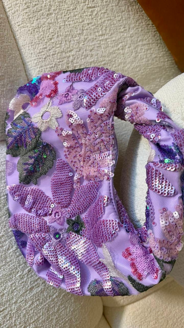 Shiny Sequin Pleated
