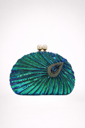 Peacock Glam Clutch