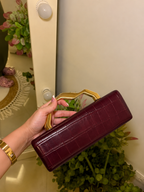 Classic burgundy Square Leather