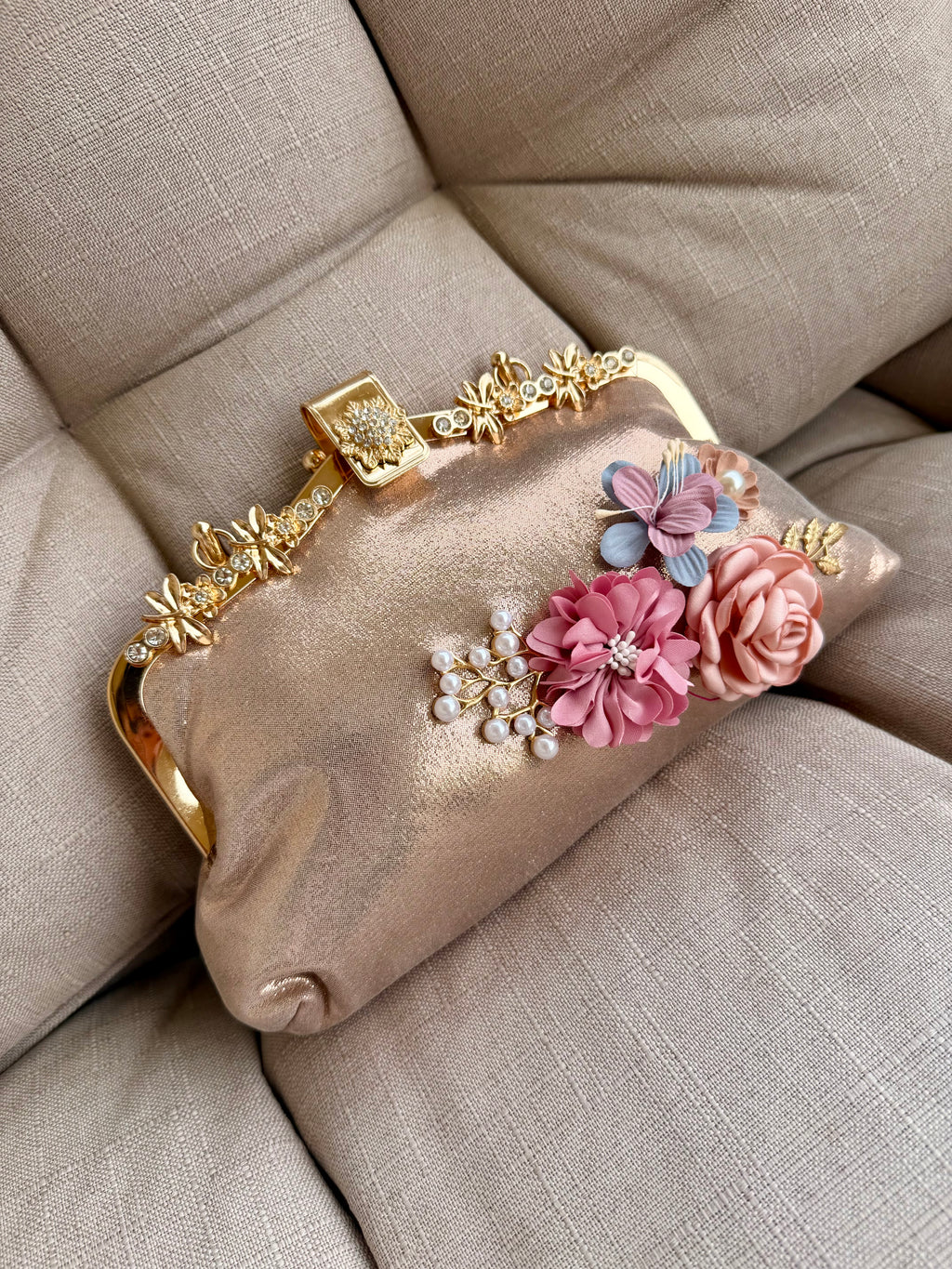 Champagne Bloom Clutch