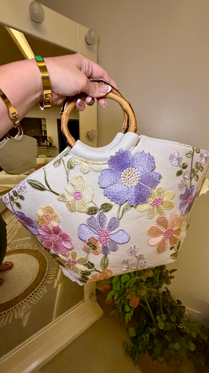 Floral Embroidery Mesh