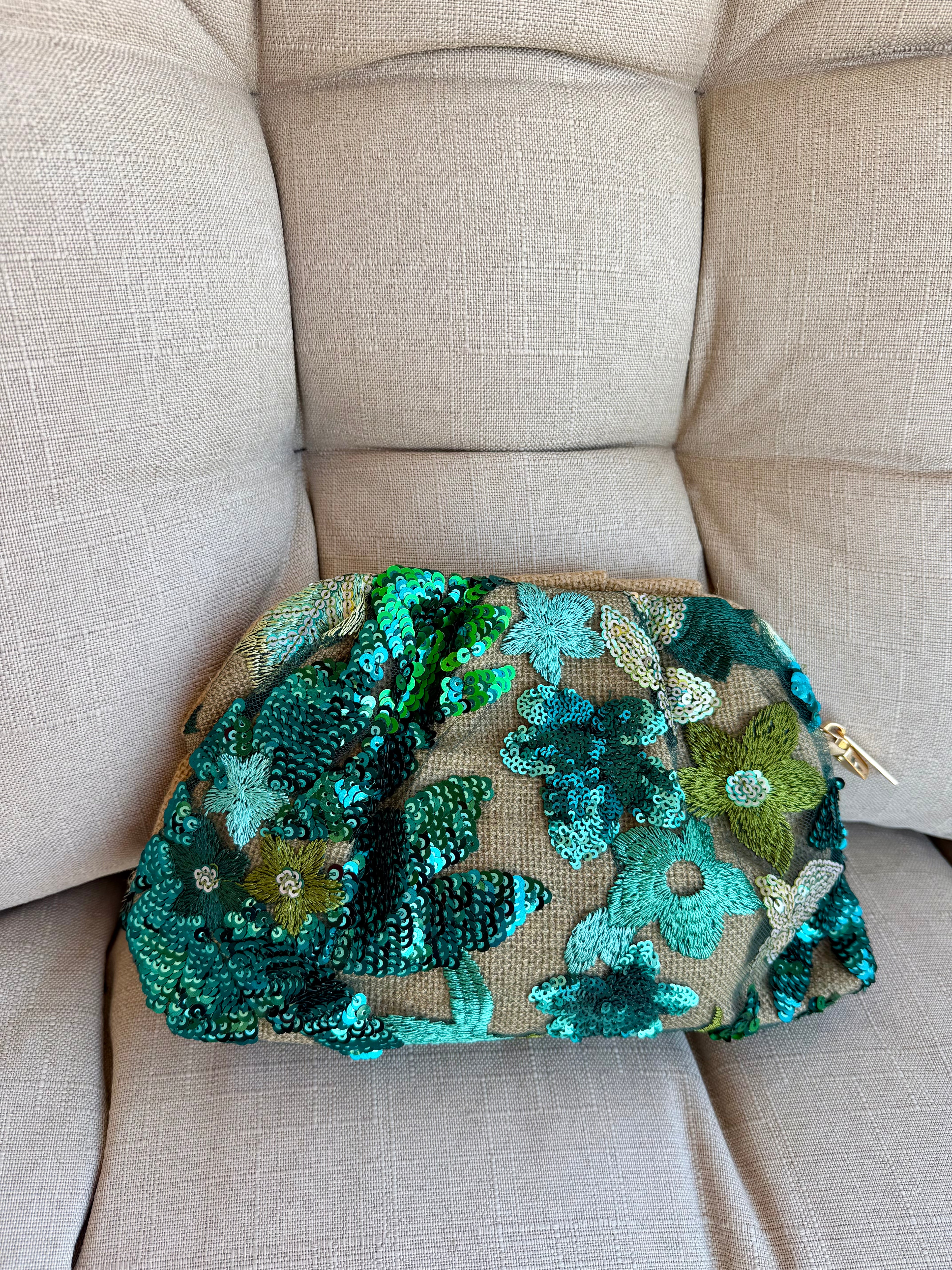 Emerald Bloom Clutch