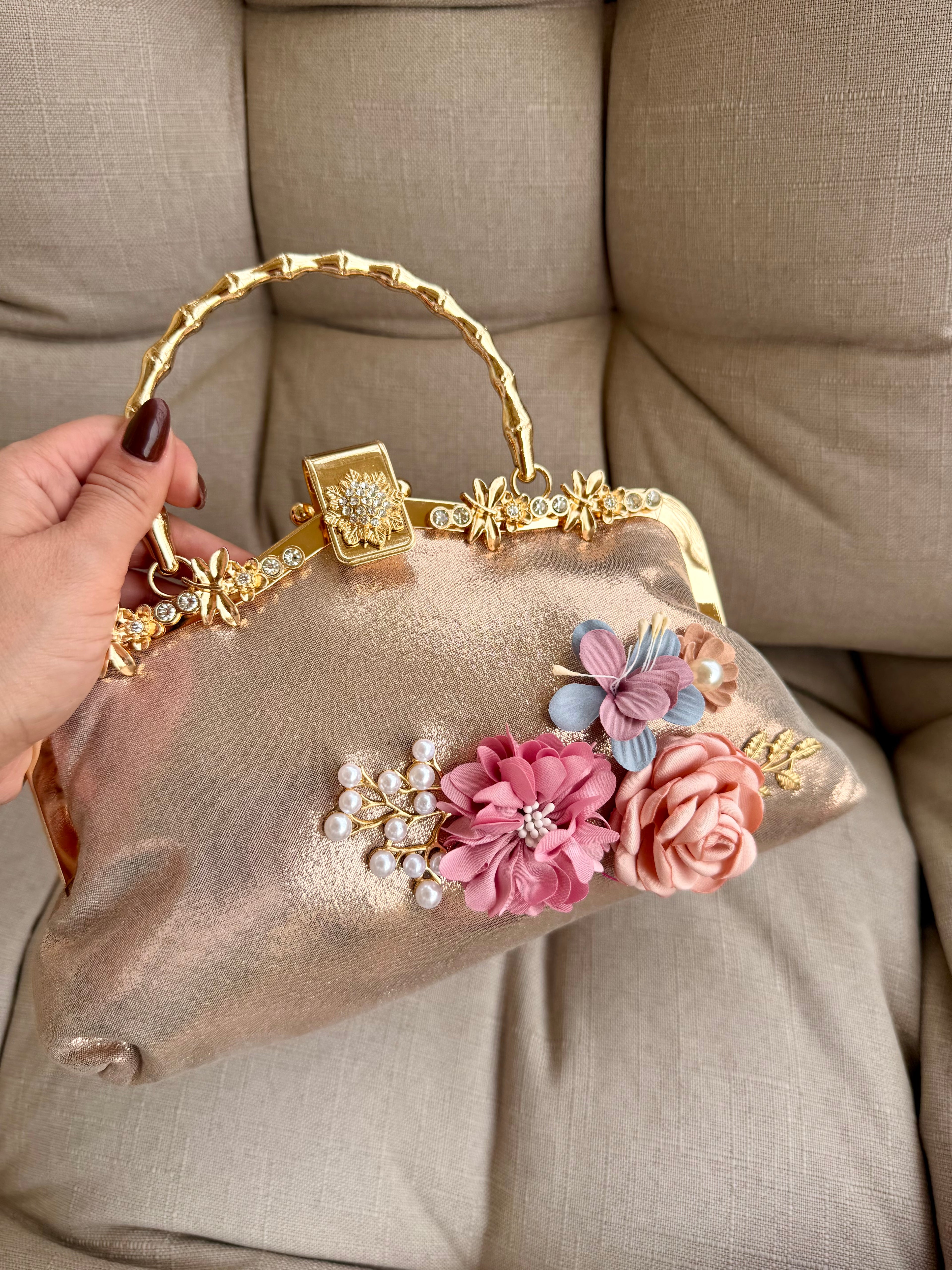 Champagne Bloom Clutch
