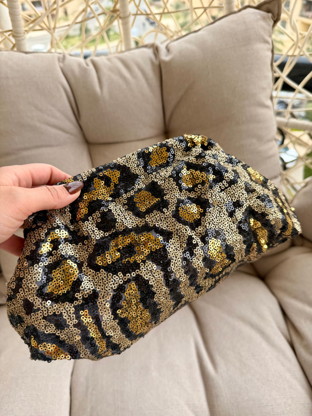 Ivory Wild Glam Clutch