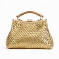 Gold Woven Mini Handbag