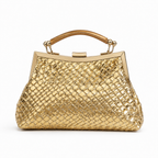 Gold Woven Mini Handbag