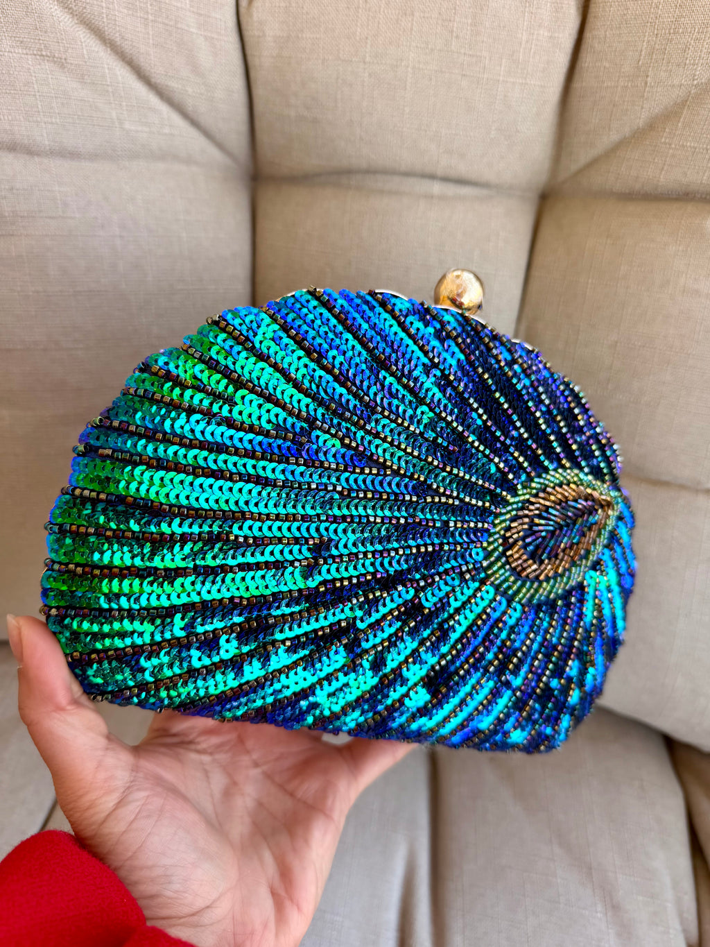 Peacock Glam Clutch