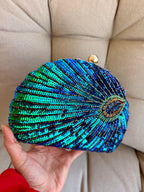 Peacock Glam Clutch