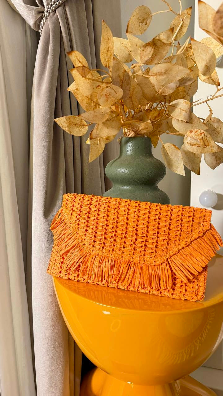 Orange Straw Fringe