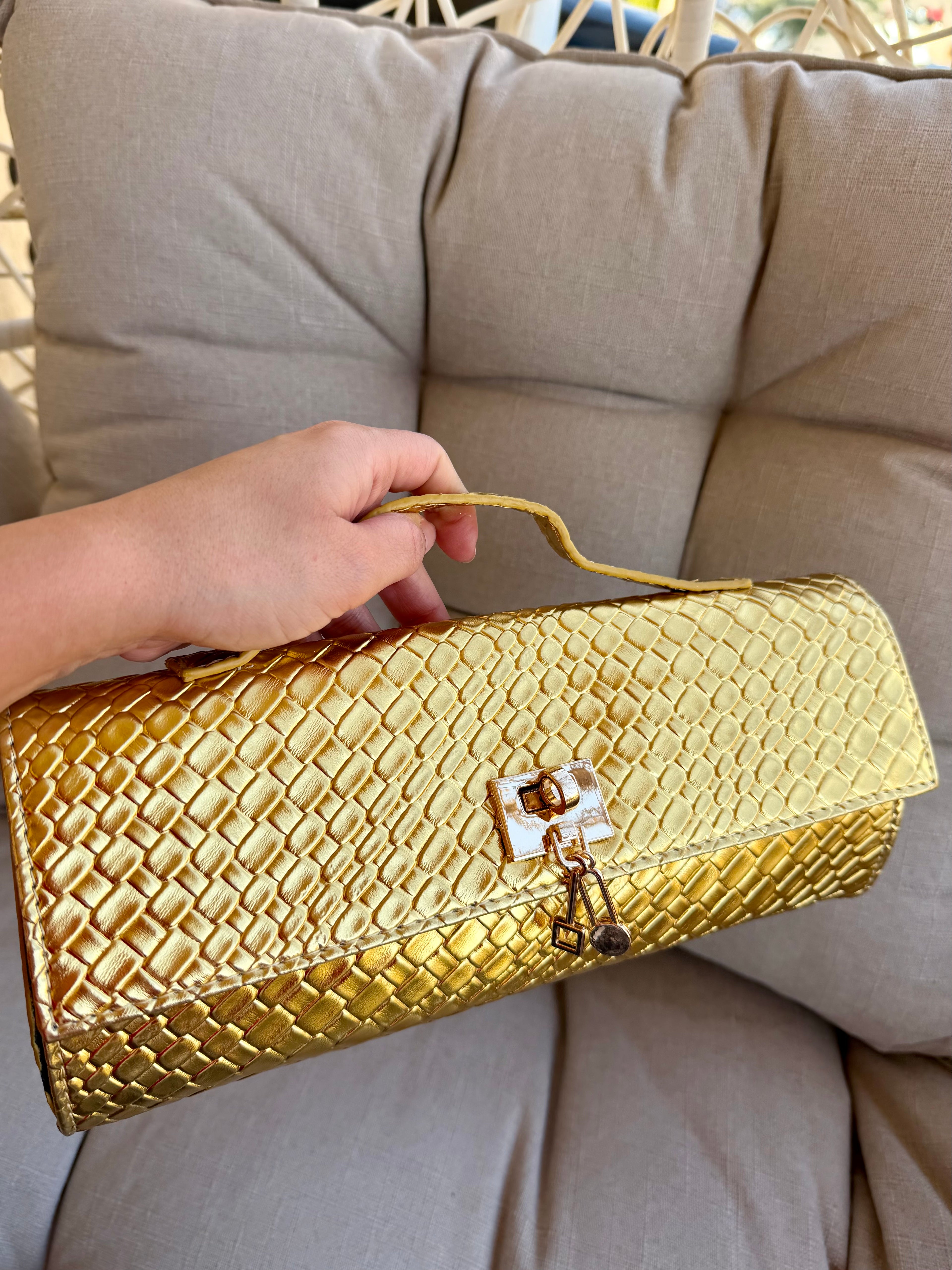 Golden Square Clutch
