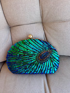 Peacock Glam Clutch