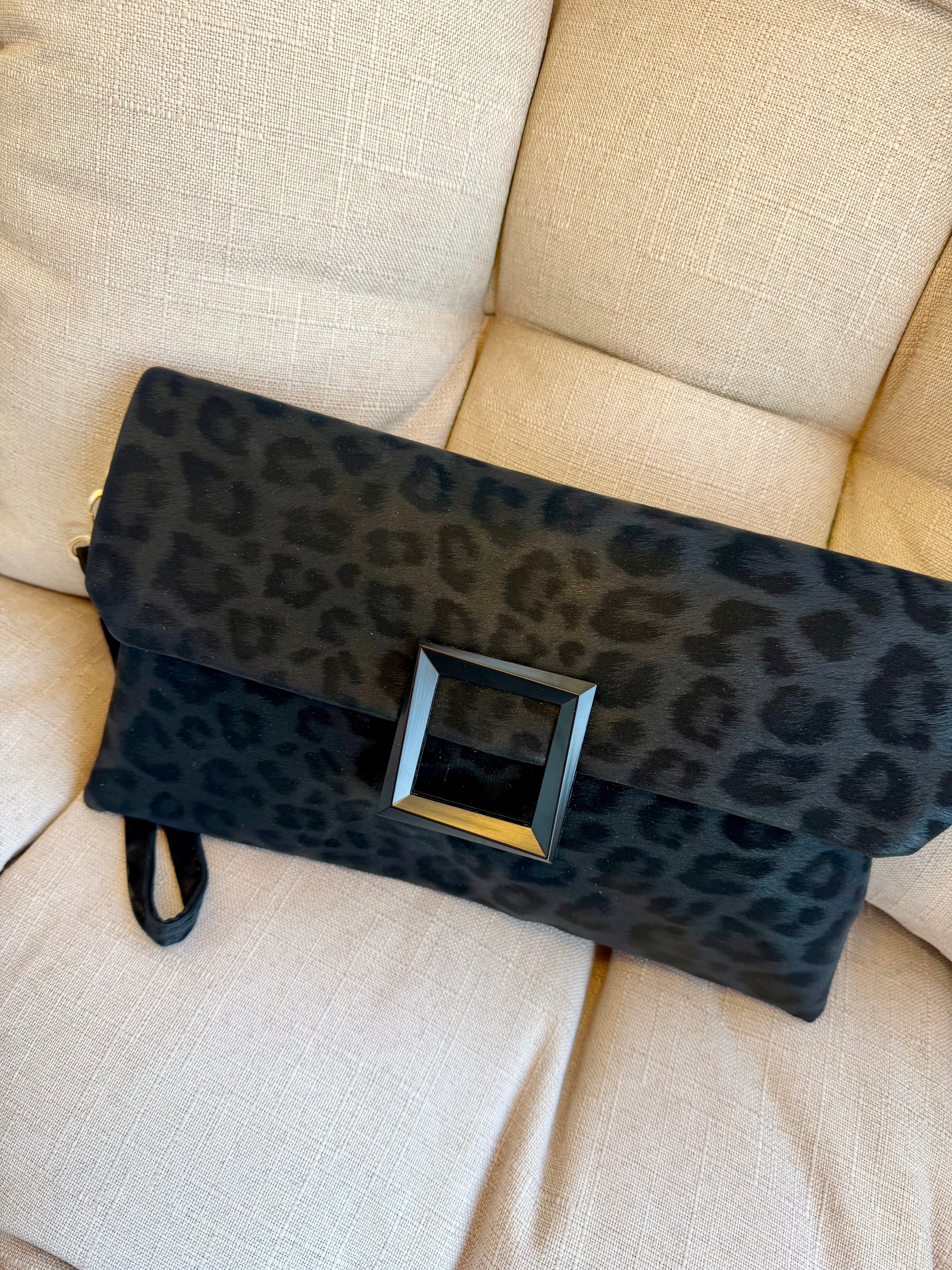 Noir Envelope Clutch