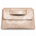 Champagne Metallic Envelope Clutch