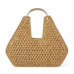 Maija Metal Handle Straw Bag
