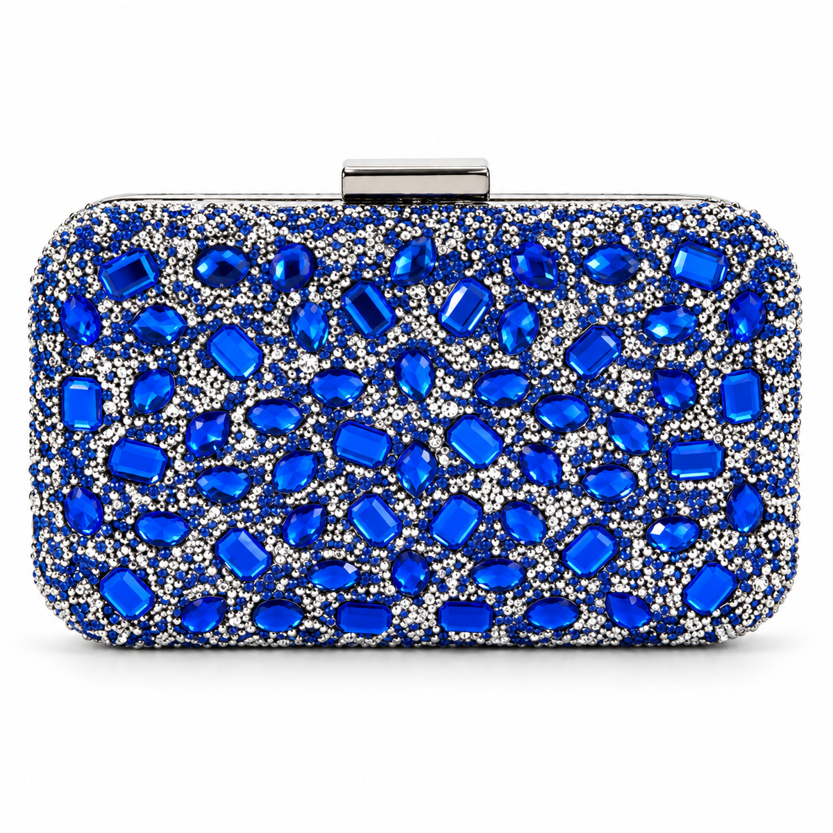Cobalt Blue Gemstone Evening Clutch