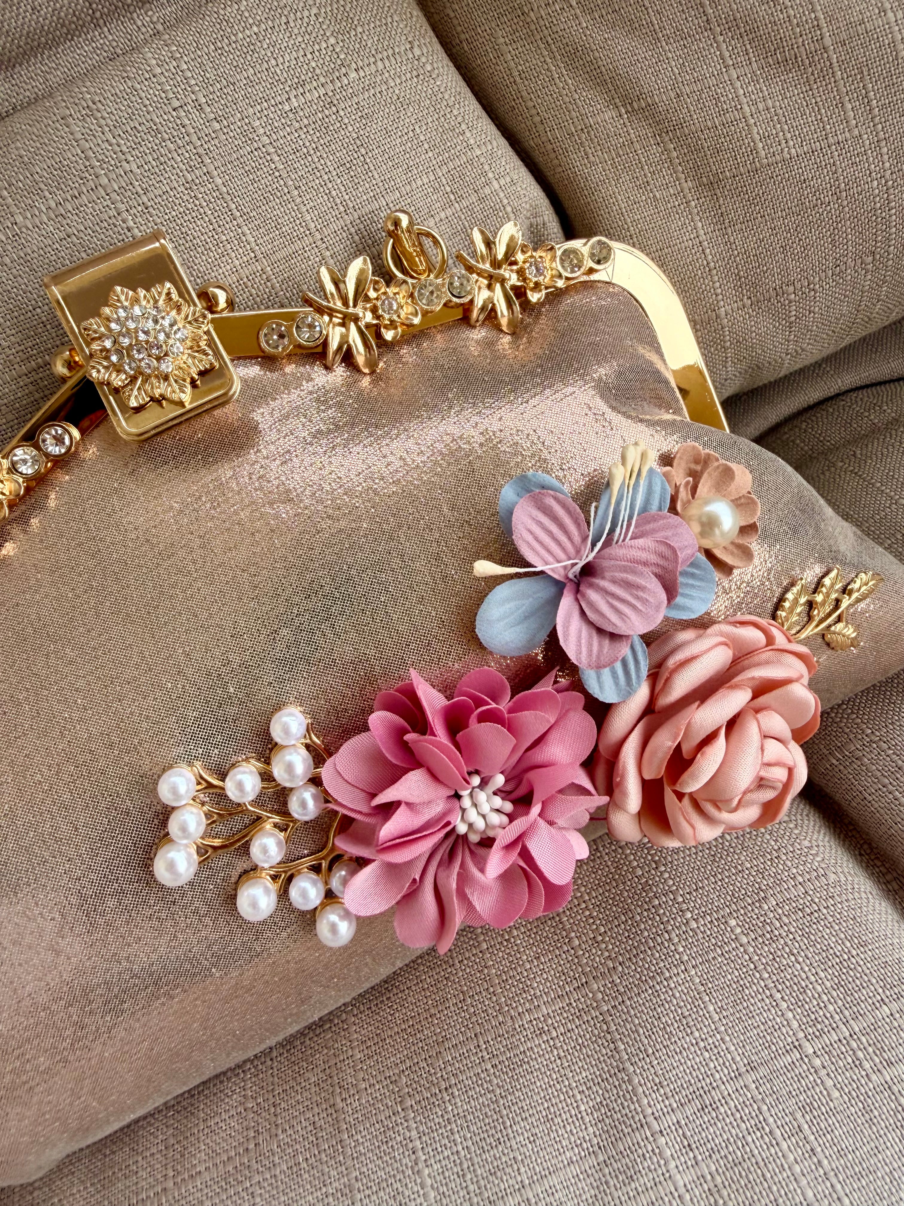 Champagne Bloom Clutch