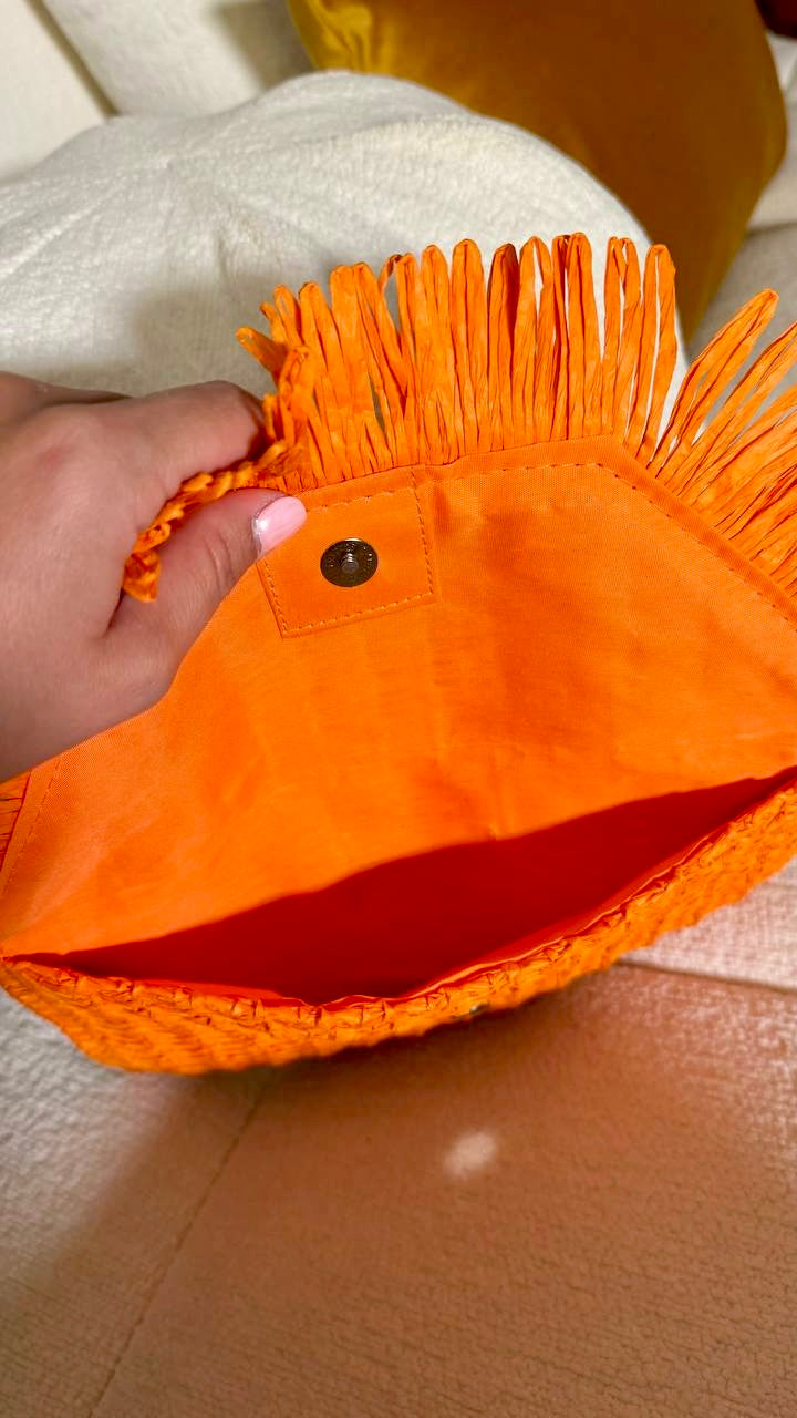 Orange Straw Fringe