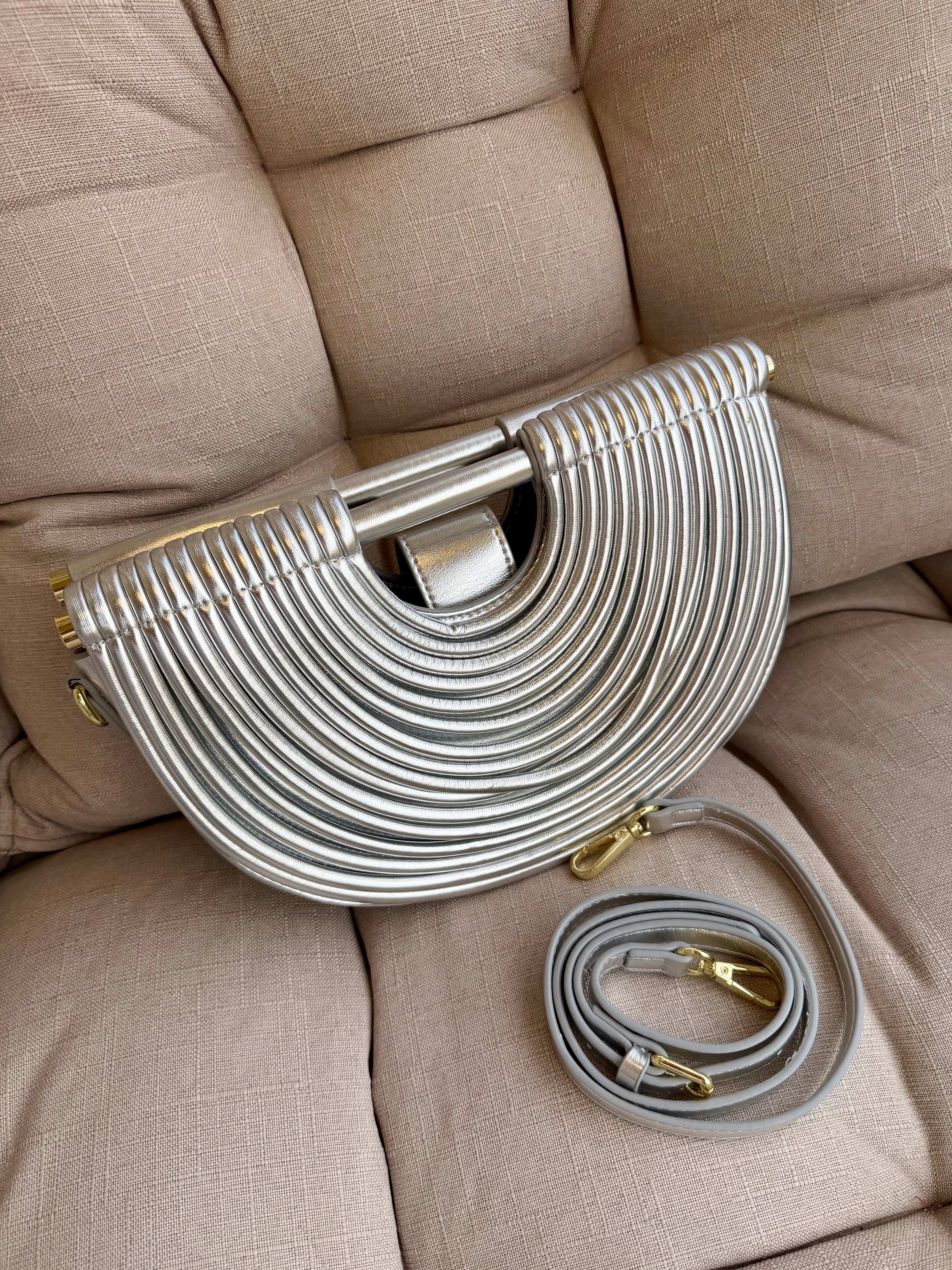 Silver Arc Handbag