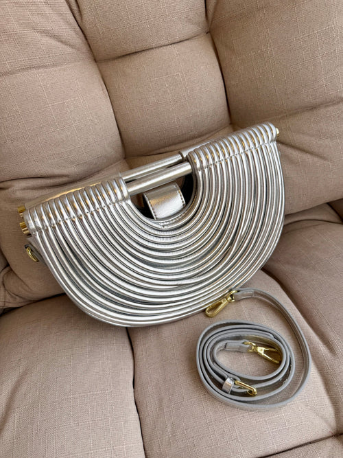 Silver Arc Handbag