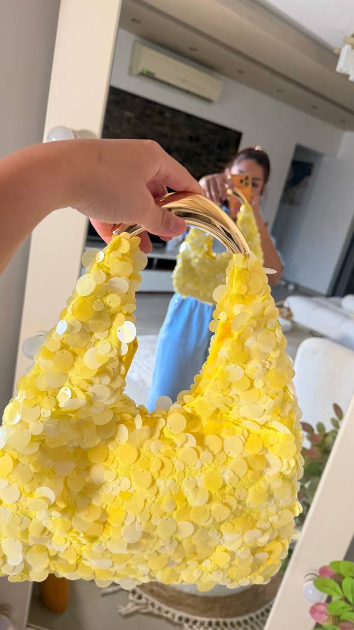 Yellow Mermaid Sequin Tote