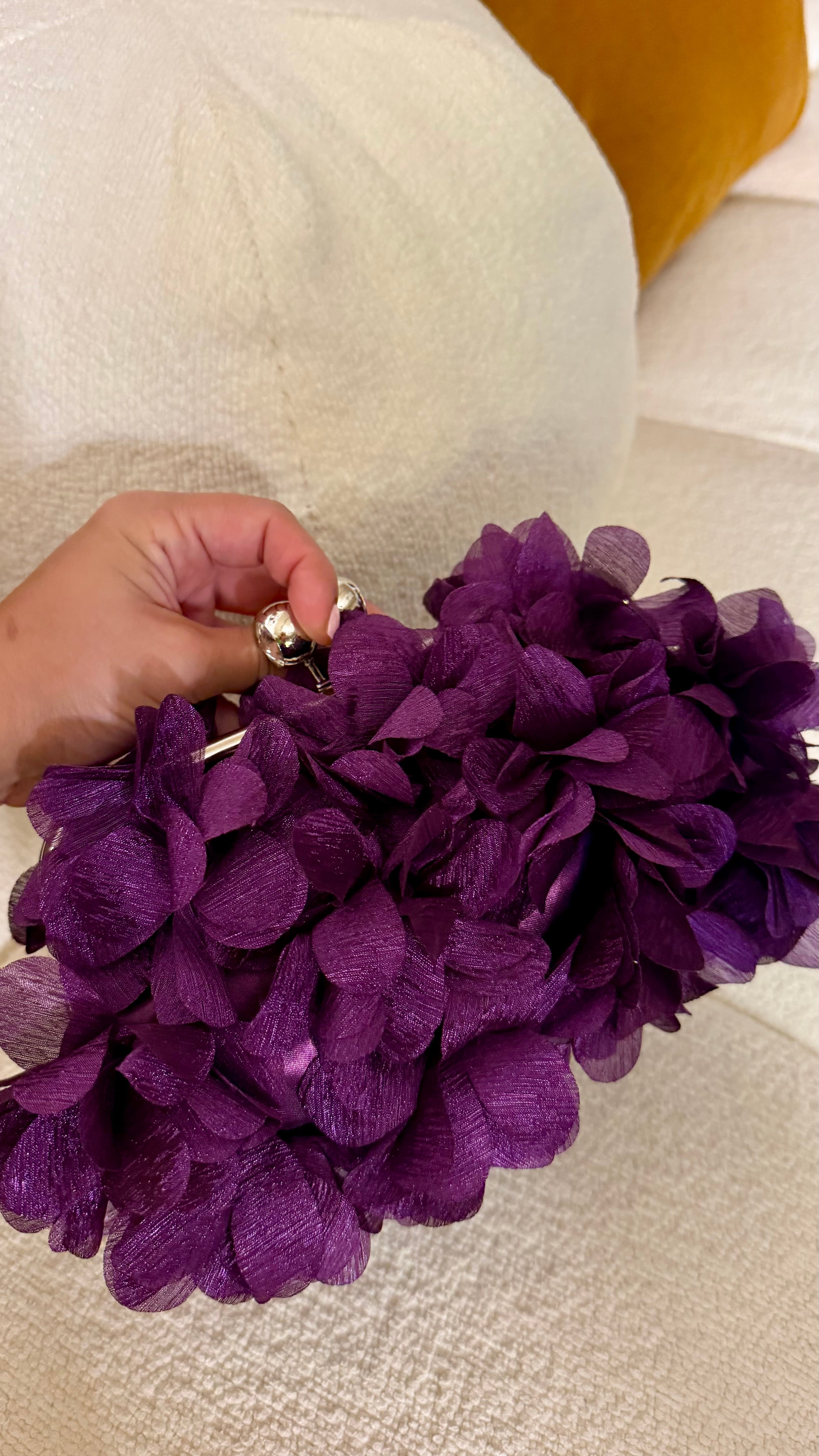 Purple Satin Floral