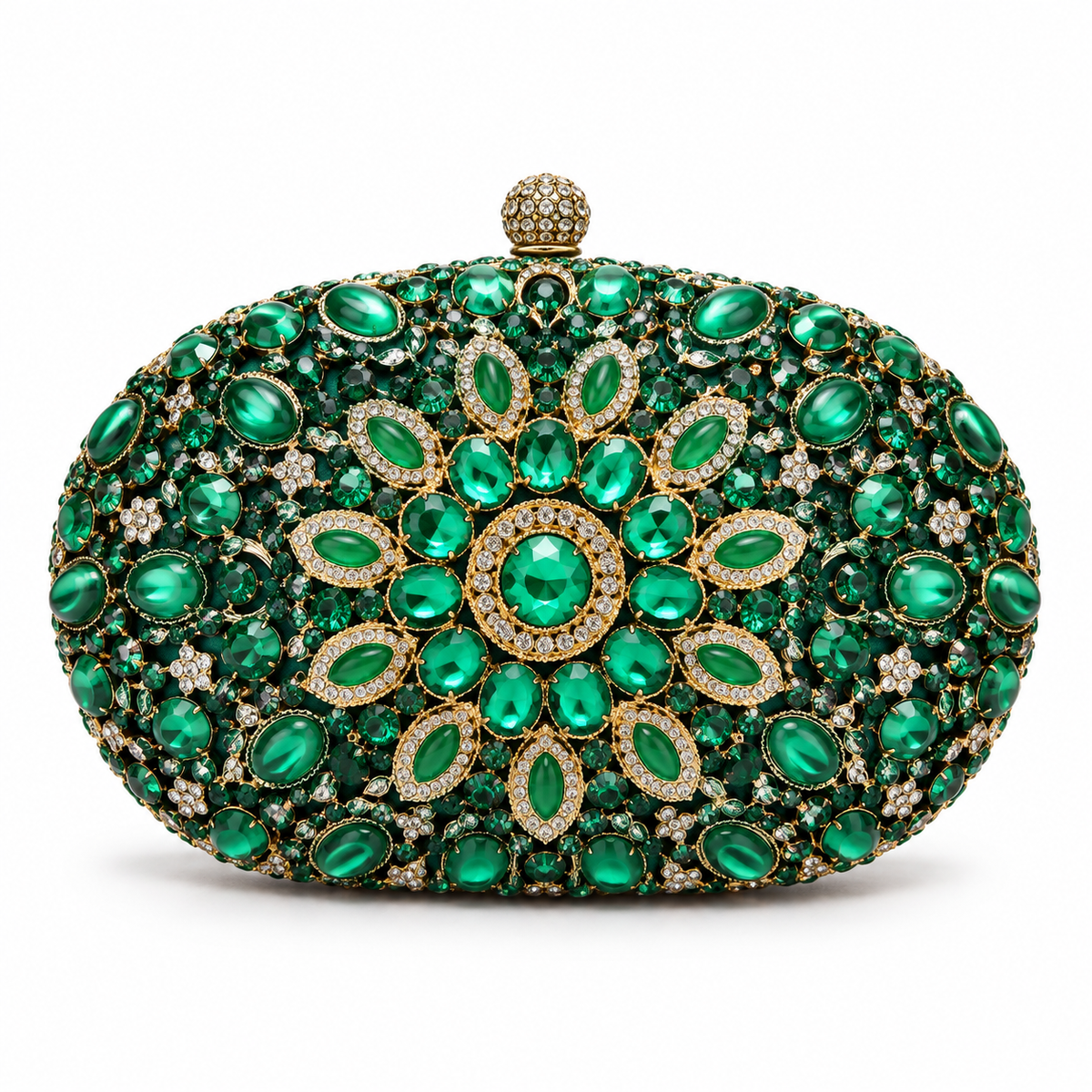 Emerald Filigree Jewel Clutch