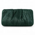 Emerald Pleated Pouch Clutch