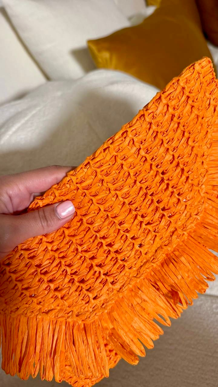 Orange Straw Fringe