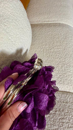 Purple Satin Floral