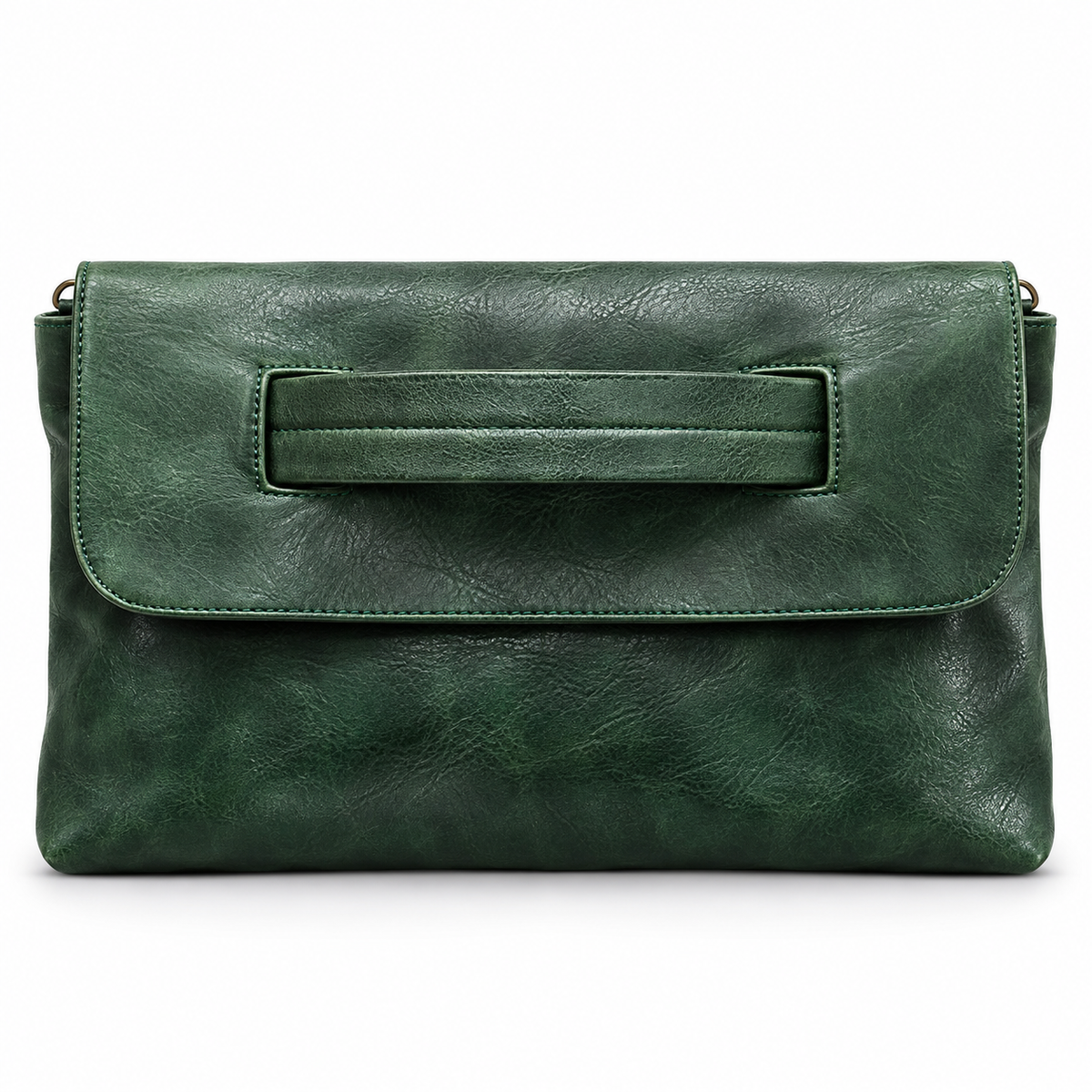 Forest Green Flap Clutch