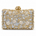 Silver Clutch with Gold Vine Filigree