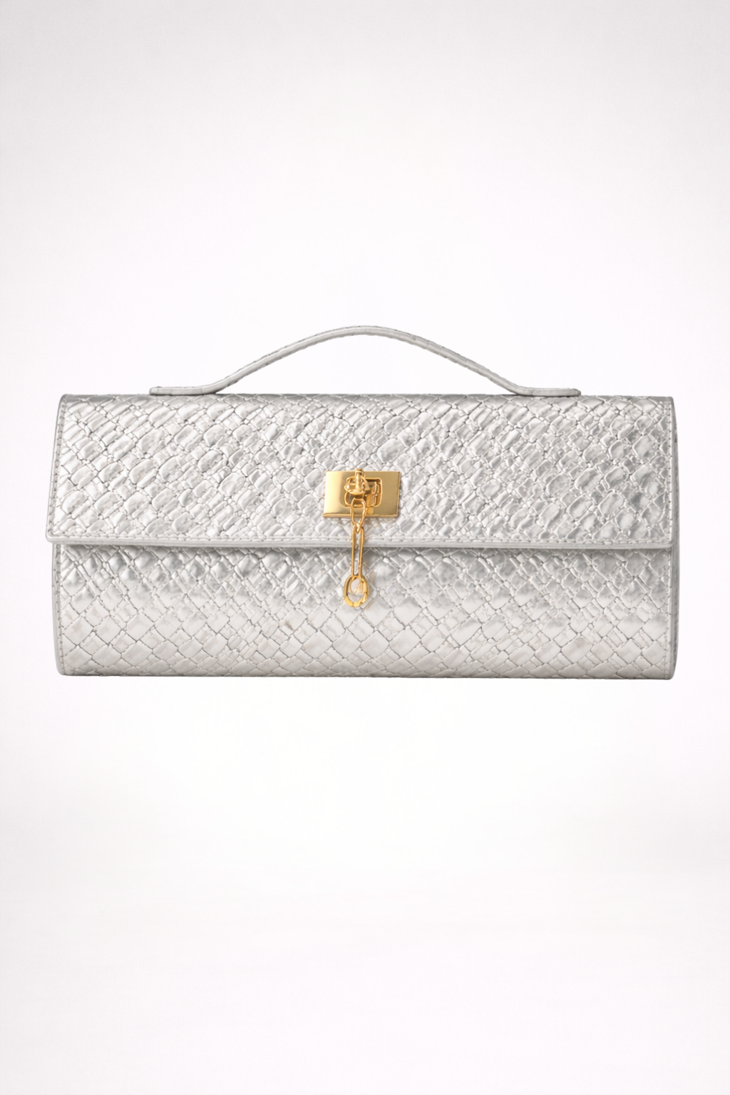 Silver Weave Clutch