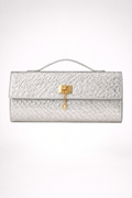 Silver Weave Clutch