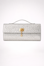 Silver Weave Clutch